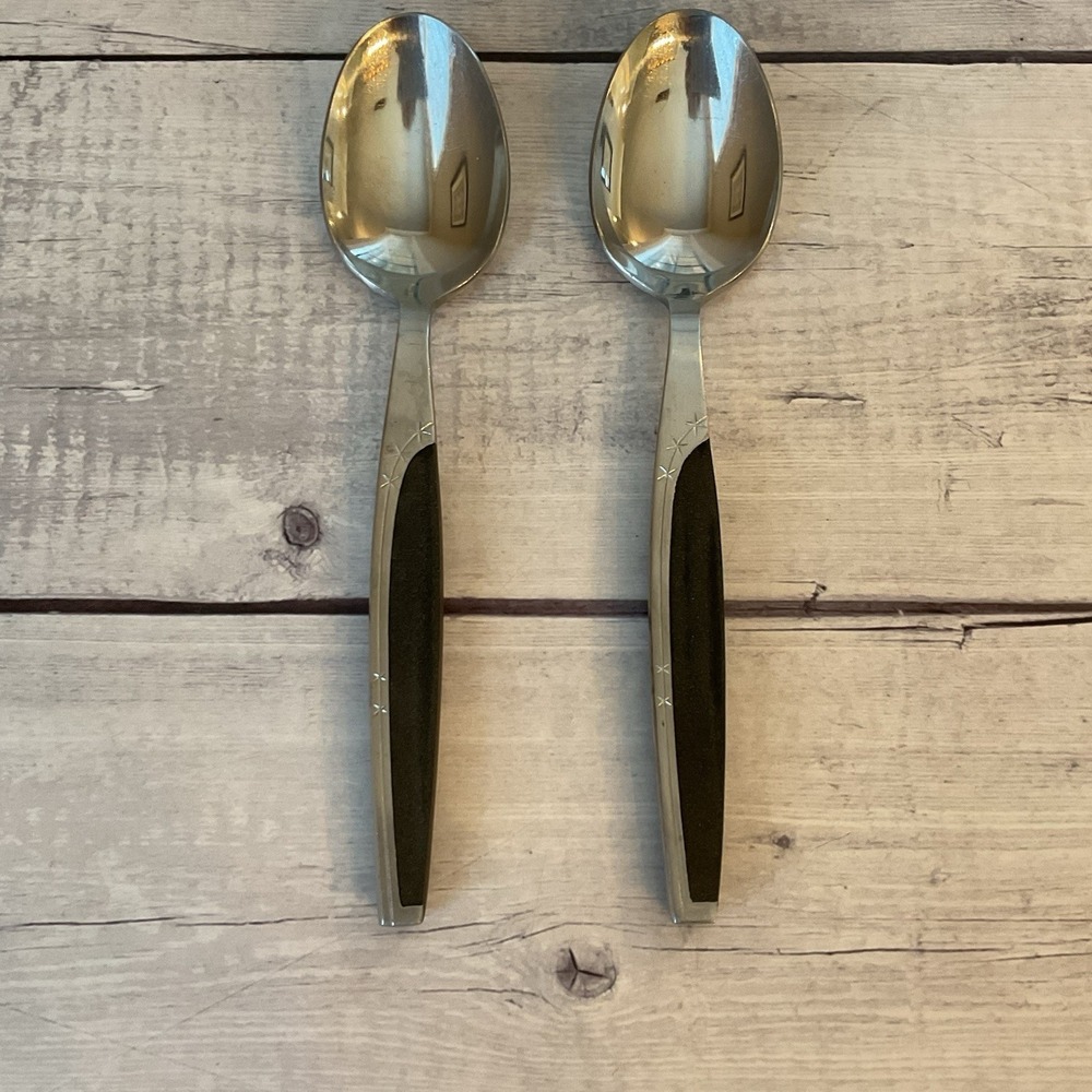 Marcrest Ebony Elegance Stainless 2 Tablespoon Serving  Atomic Starburst Japan